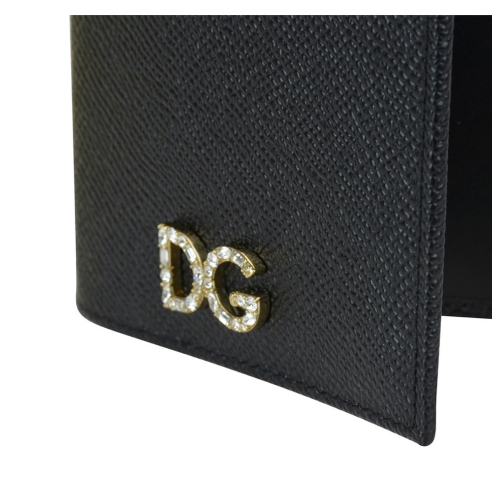 Authentic Dolce & Gabbana Black Passport Holder and Cards with DG in Gold - Picture 6 of 13